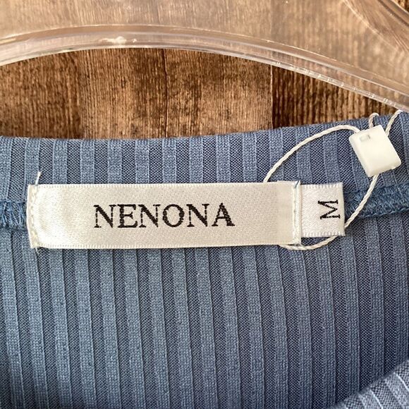 NENONA Ruched Midi Dress Long Sleeve Side Drawstring Ribbed Knit Bodycon Dress - Picture 4 of 11